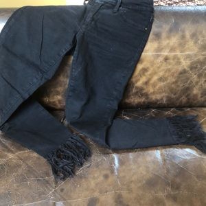BLANKNYC Black Denim Frayed Hem Jeans 25”